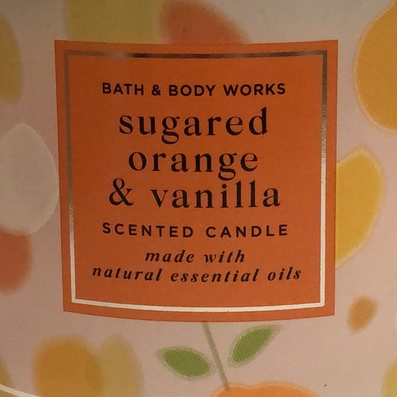 NWT Bath & Body Works Sugared Orange & Vanilla 3 wick Candle. Smells amazing - Picture 2 of 6